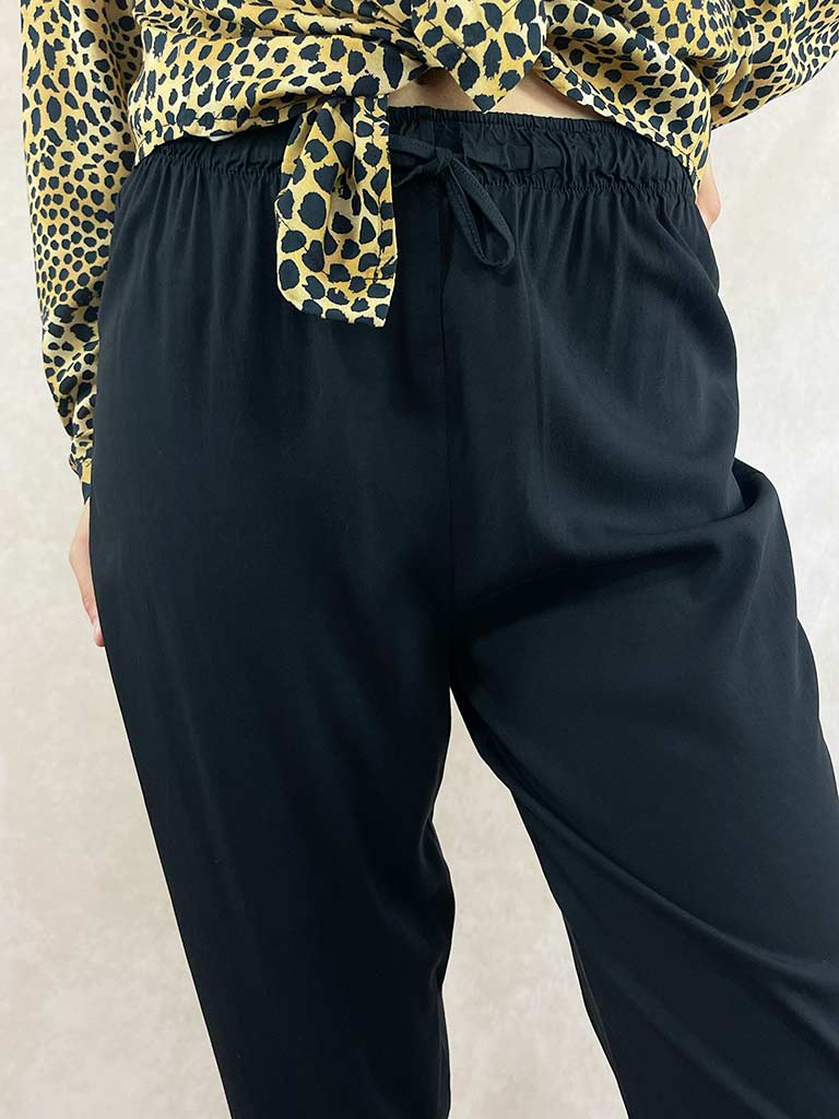 Pantalone Con Coulisse Nero