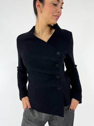 Giacca 100%lana con arricciatura