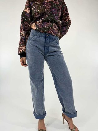 Pantalone in velluto palazzo