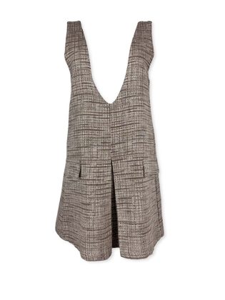 Abito salopette in tweed