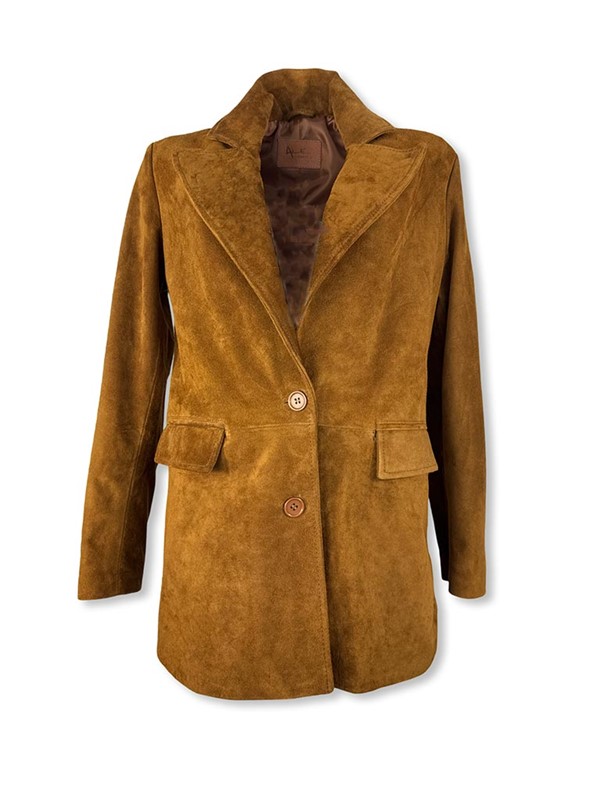giacca-lunga-scamosciata-due-bottoni-suede-marrone