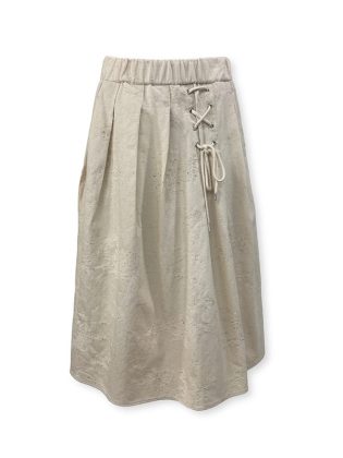 Gonna a pieghe con laccio