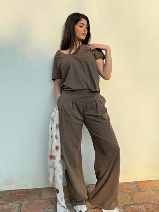 Pantalone in felpa largo