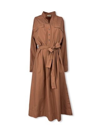 Abito collo coreana con tasche