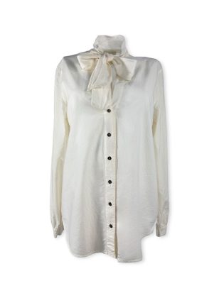 Camicia con fiocco in mussola