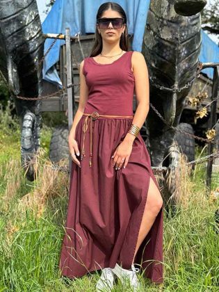 Abito ballerina con spacco - UNICA, INDIA