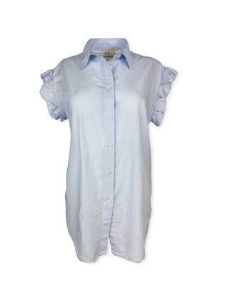 Camicia smanicata mussola con ruches