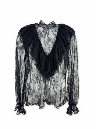 Blusa in pizzo con ruches