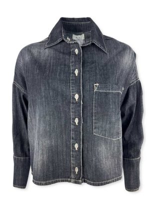 Camicia denim cropped