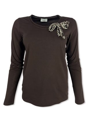 T-shirt con fiocco maculato