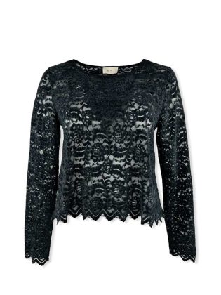 Maglia crop in pizzo