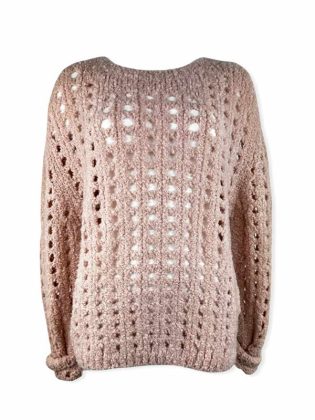 Pull traforato misto lana