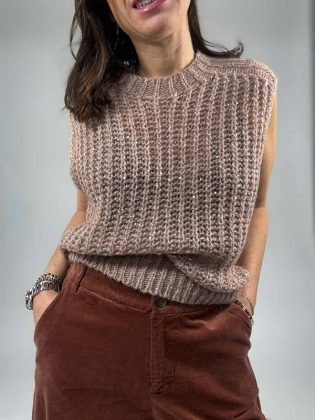 Gilet paillettes misto mohair