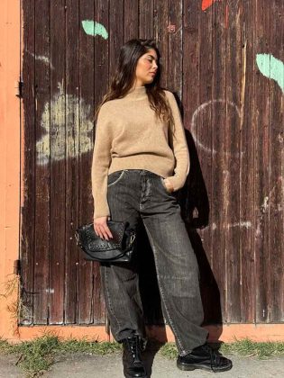 Jeans balloon fit scuro