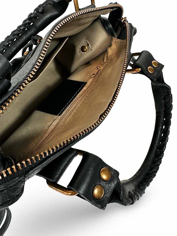 Borsa a mano borchie vera pelle - immagine 4
