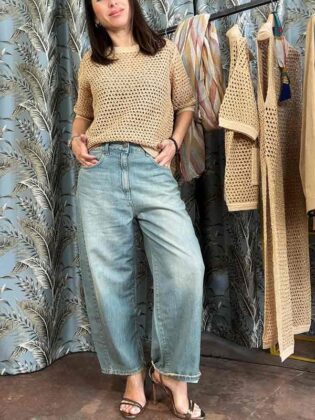 Jeans balloon fit cropped