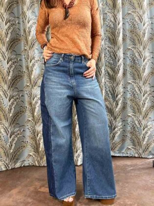 Jeans butterfly a contrasto