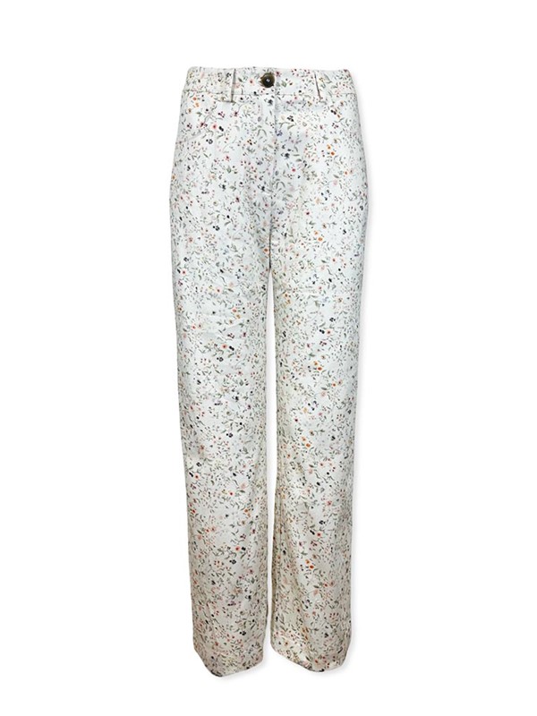 Pantalone fantasia gamba dritta