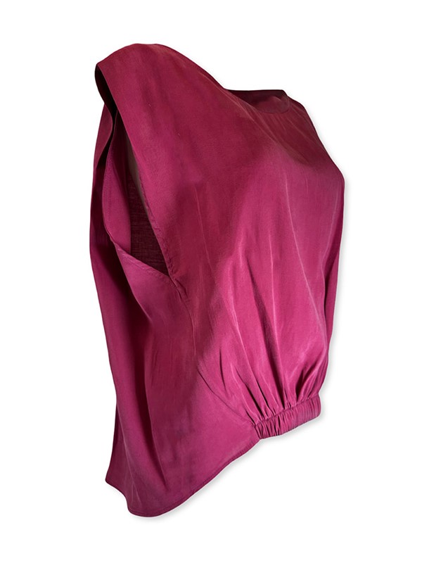 Blusa morbida in modal con elastico - immagine 2
