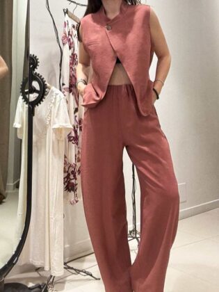 Pantalone baggy in viscosa