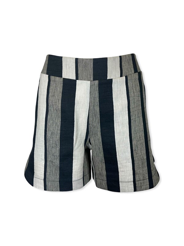 Shorts con spacchi laterali 100% lino - immagine 5
