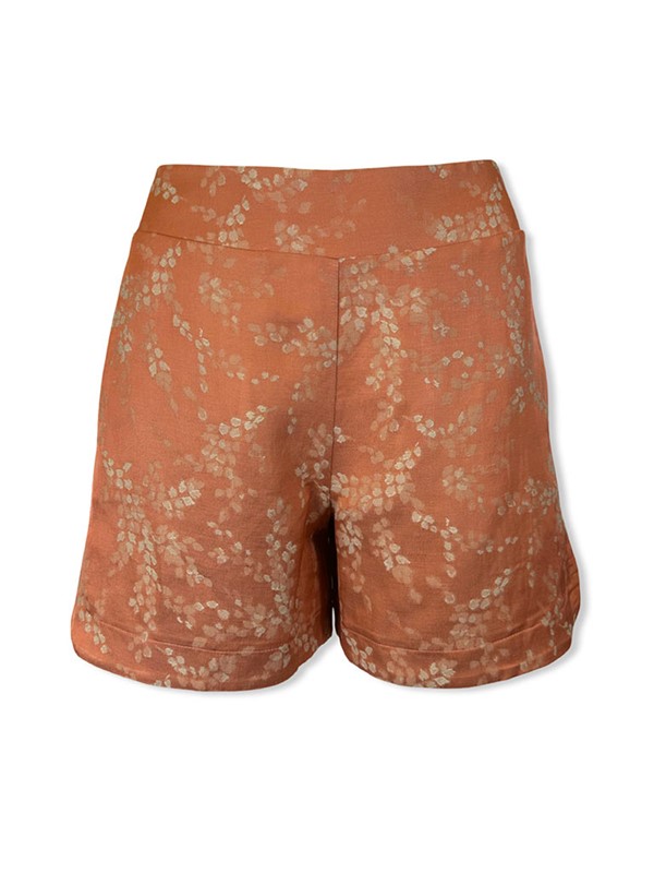 Shorts con spacchi laterali 100% lino - immagine 4