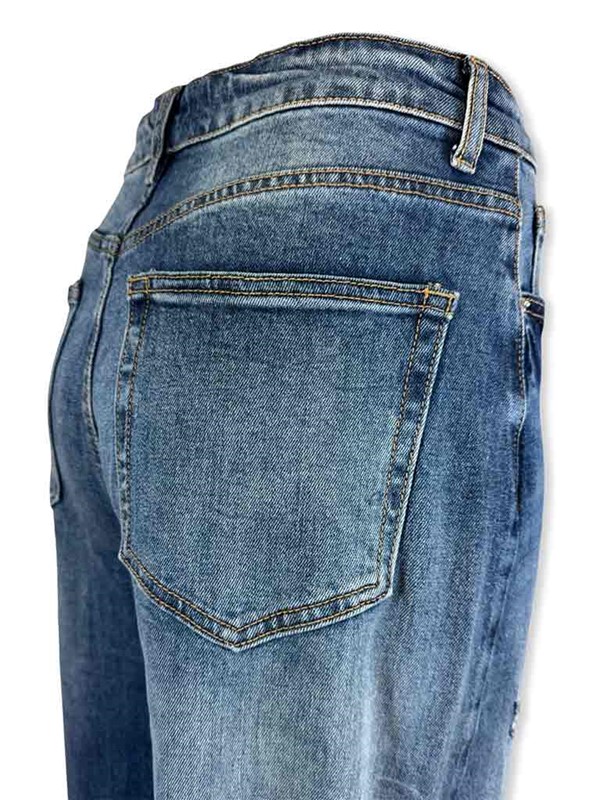 Jeans balloon con rotture cucite - immagine 2