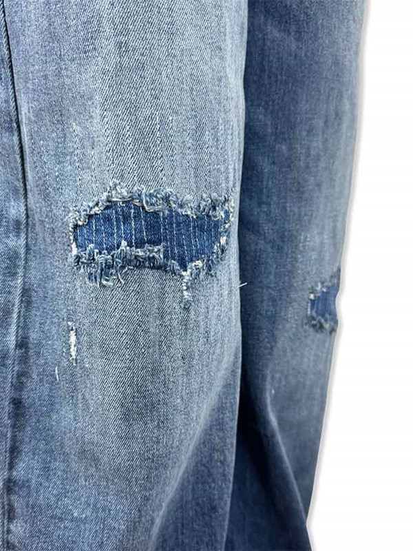 Jeans balloon con rotture cucite - immagine 3