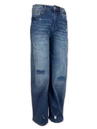 Jeans balloon con rotture cucite