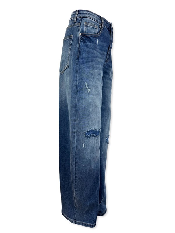 Jeans balloon con rotture cucite - immagine 4
