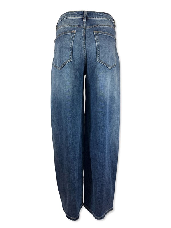Jeans balloon con rotture cucite - immagine 5