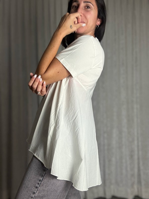 T-shirt cotone e mussola dietro - immagine 6