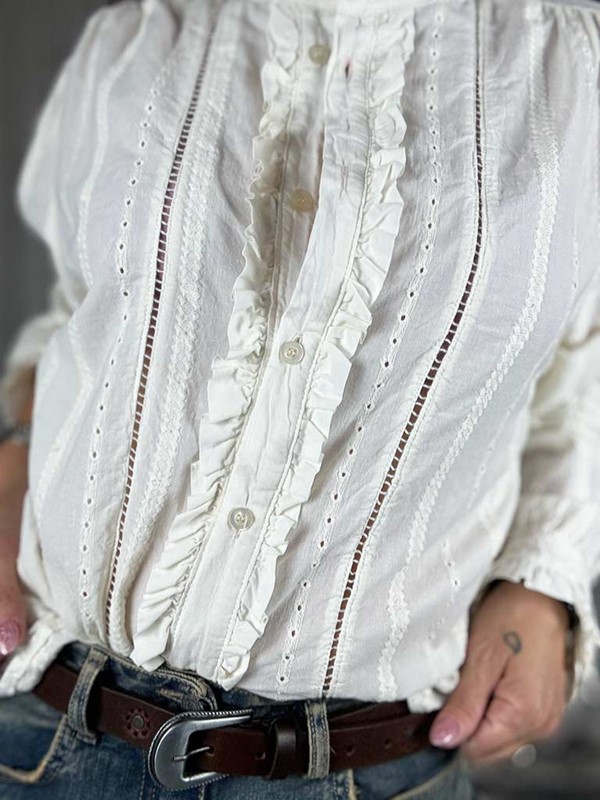 Camicia romantica con frappina - immagine 2