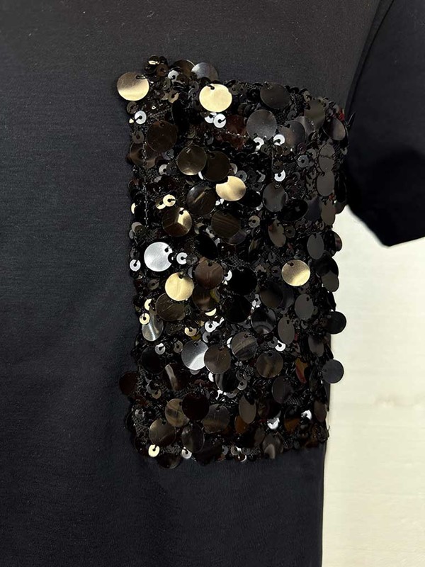 T-shirt taschino paillettes m/corta - immagine 5