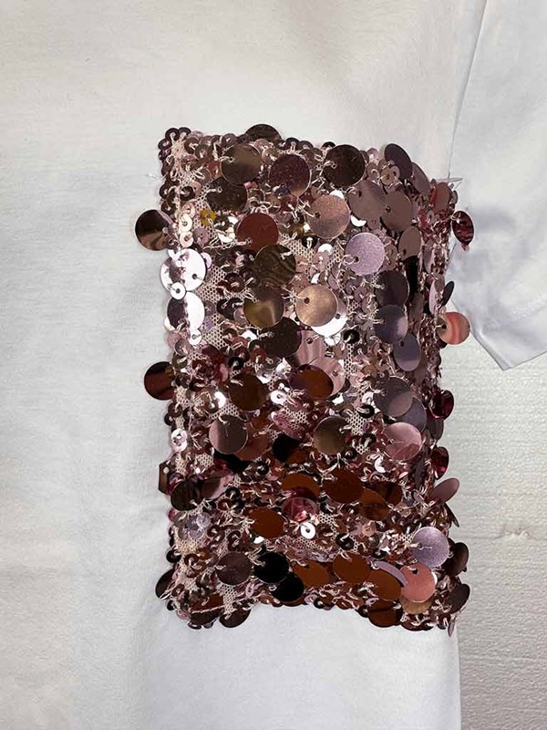 T-shirt taschino paillettes m/corta - immagine 6