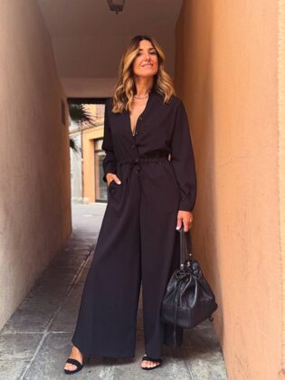Tuta a palazzo con coulisse