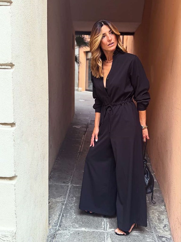 Tuta a palazzo con coulisse - immagine 4