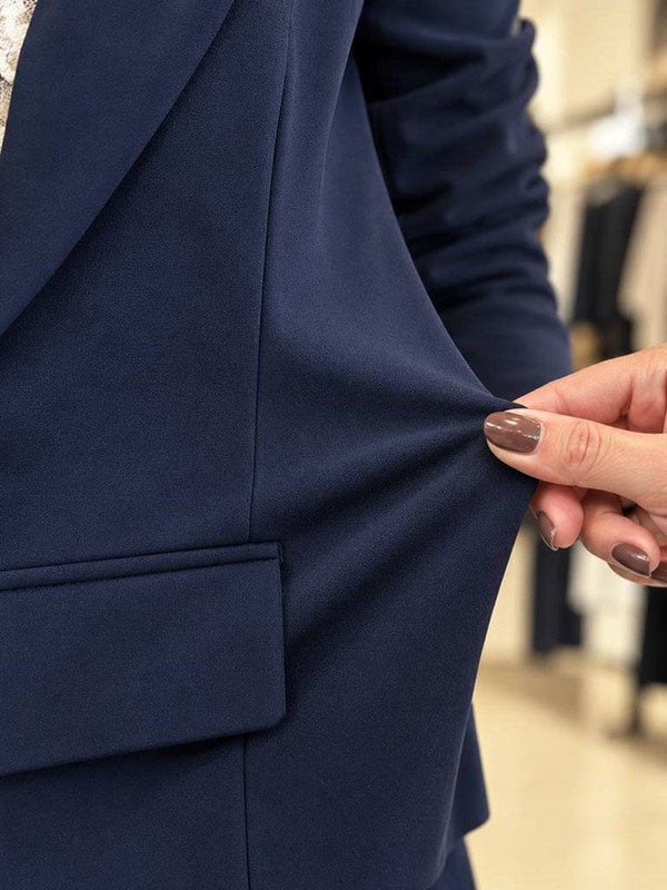 Blazer punto milano elasticizzato - immagine 2