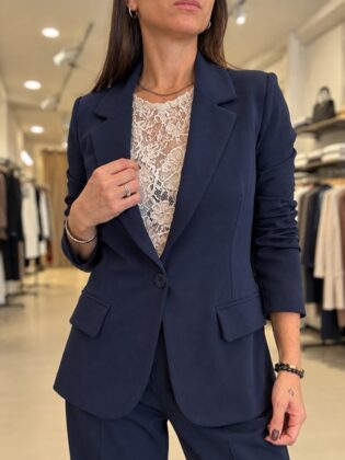 Blazer punto milano elasticizzato