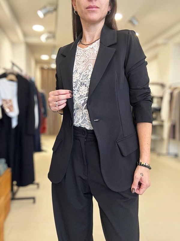 Blazer punto milano elasticizzato - immagine 4