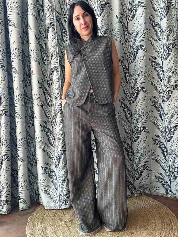 Gilet asimmetrico bottoncini - immagine 4