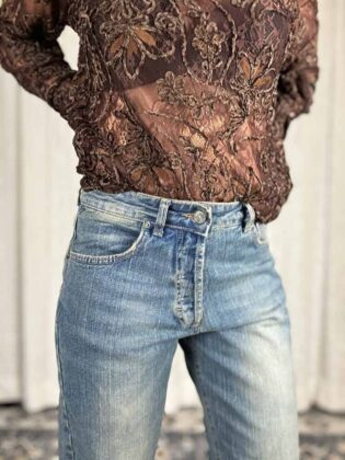 Jeans boyfriend sabbiato