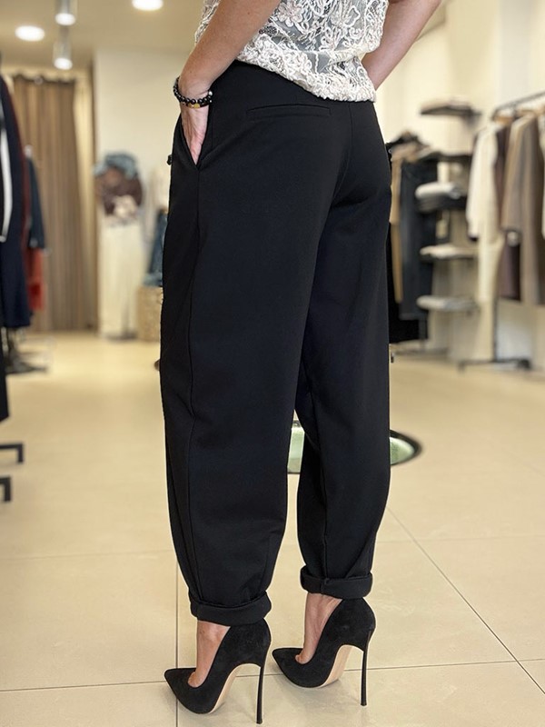 Pantalone barrel punto milano - immagine 2