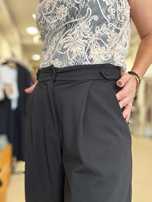 Pantalone barrel punto milano - immagine 3