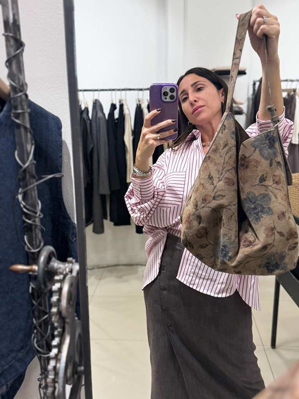 Shopper in vera pelle stampata - immagine 3